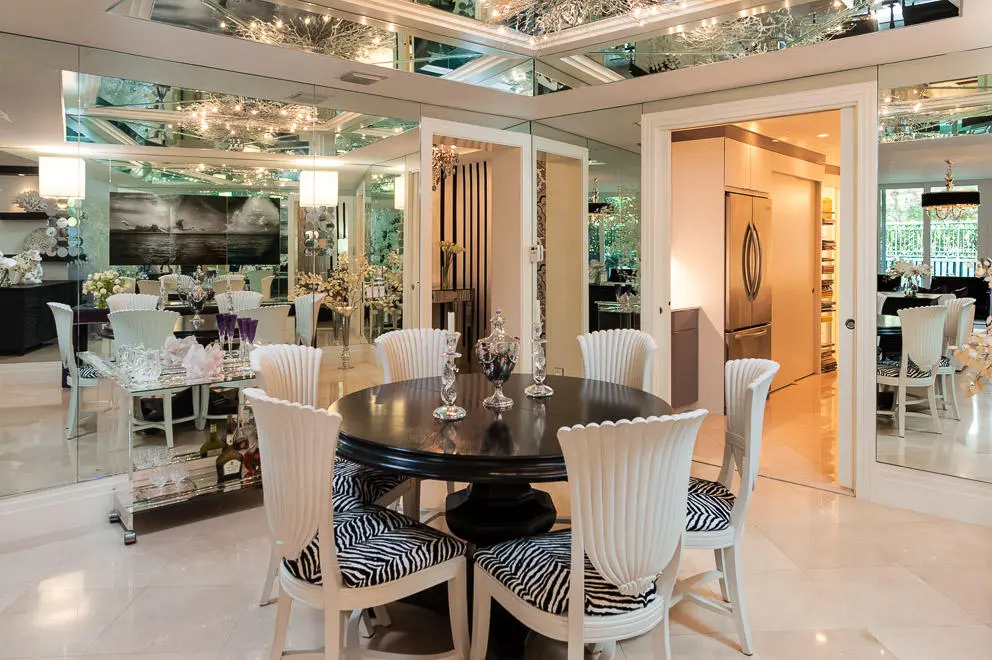 Dining Room at 100 Royal Palm Way G-1, Palm Beach