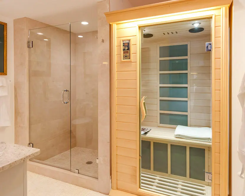 Bath and Sauna at 100 Royal Palm Way G-1, Palm Beach