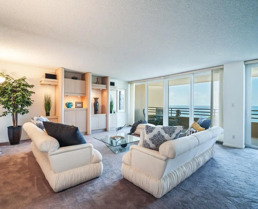 Living Room at 3407 S Ocean Boulevard 5c, Highland Beach