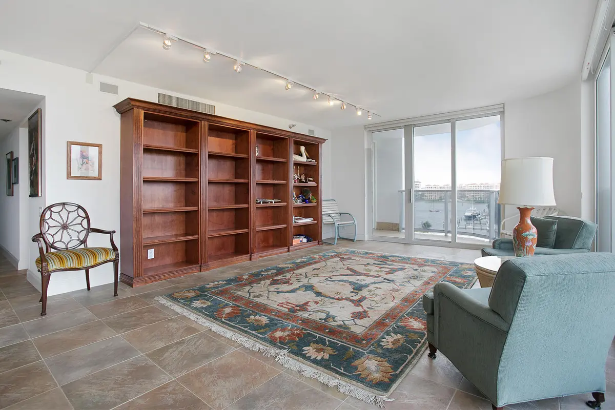 Living Room at 350 S Ocean Boulevard 6-C, Boca Raton