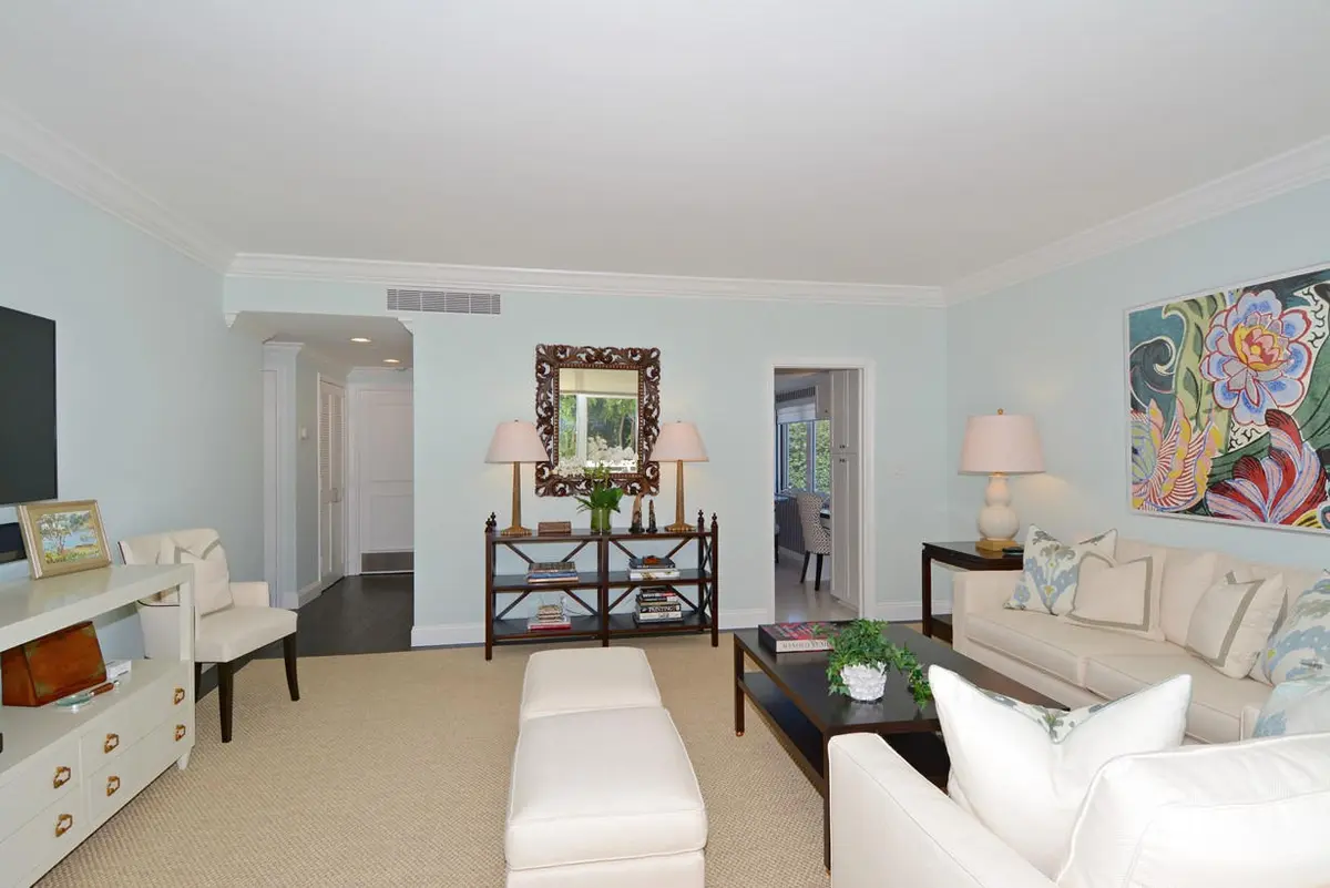 Living Room facing north at 250 Bradley Place 202, Palm Beach