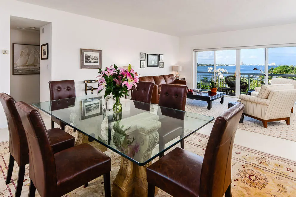 Dining Area at 250 Bradley Place 707, Palm Beach