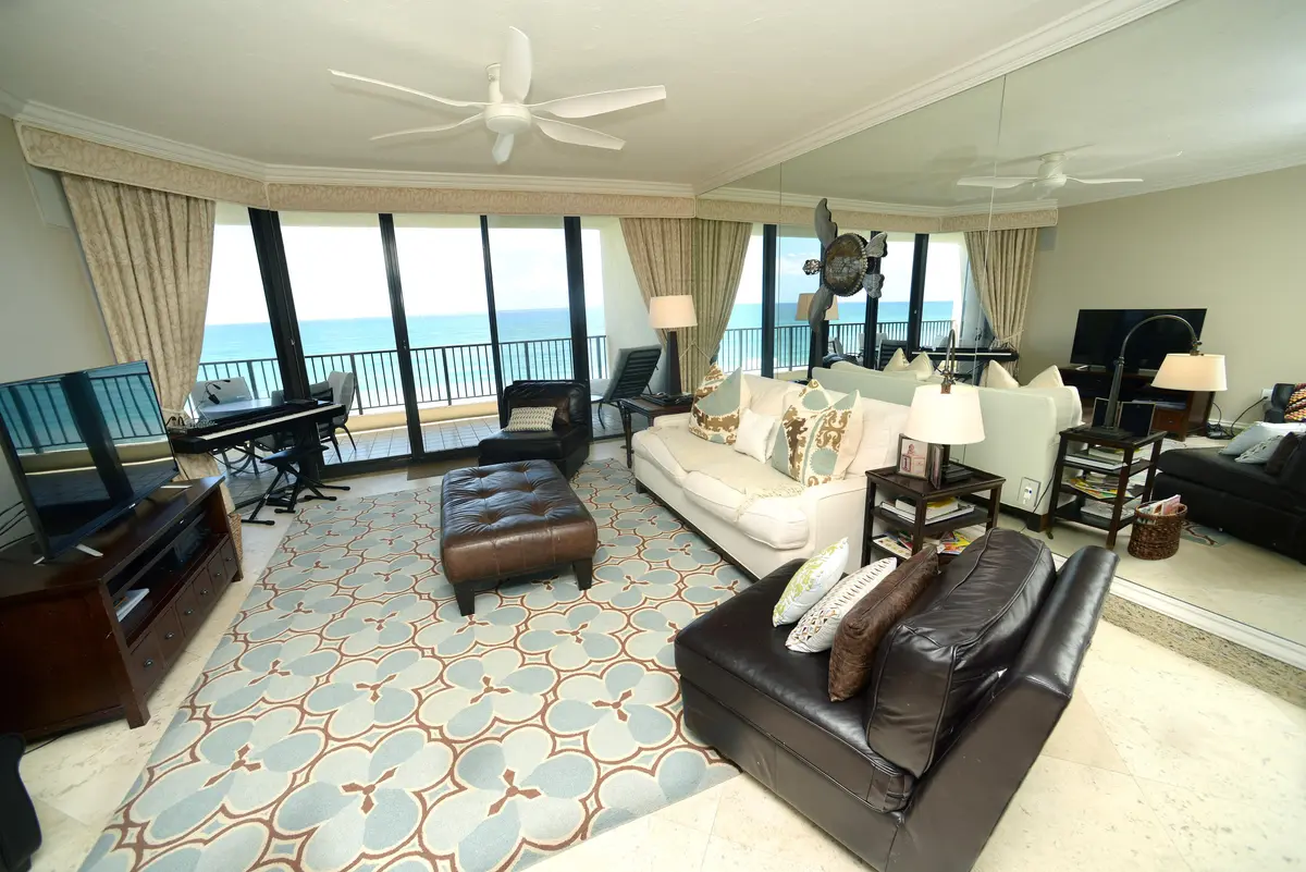 Waterfront 503 Living Room at 800 Ocean Drive 503, Juno Beach