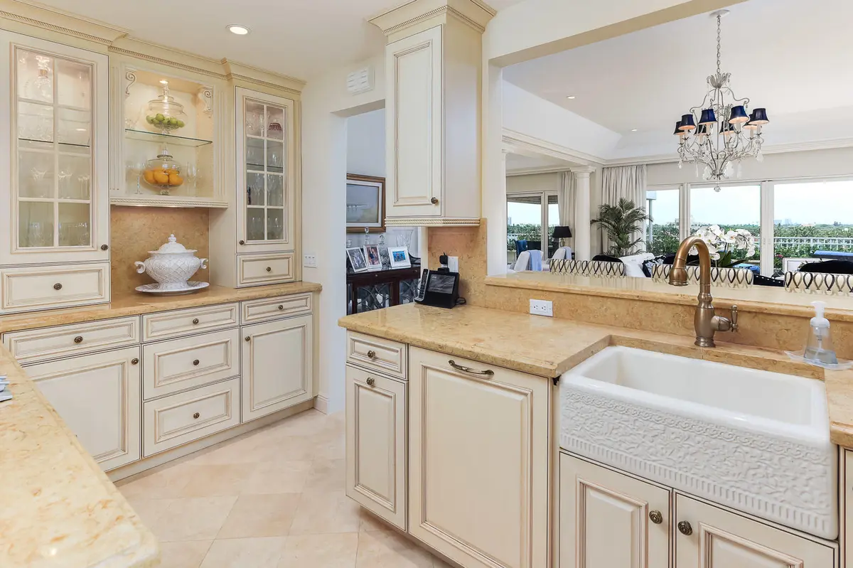 Kitchen at 100 Royal Palm Way Ph-2, Palm Beach