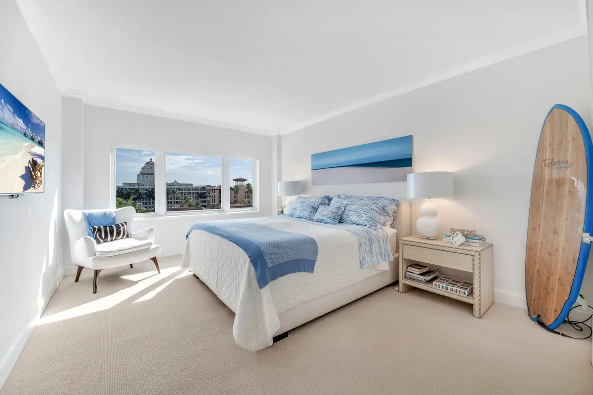 Bedroom at 250 Bradley Place 602, Palm Beach