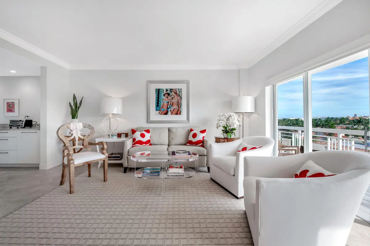 Living Room at 250 Bradley Place 602, Palm Beach