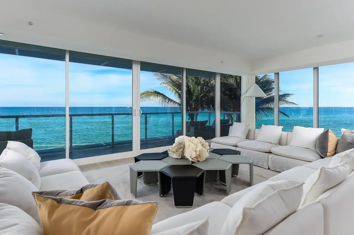 Living Room at 3550 S Ocean Boulevard 2a, Palm Beach
