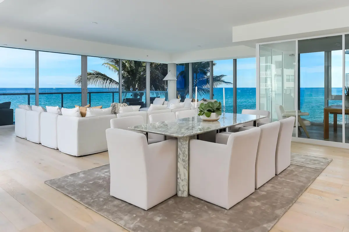 Dining Area/Kitchen at 3550 S Ocean Boulevard 2a, Palm Beach