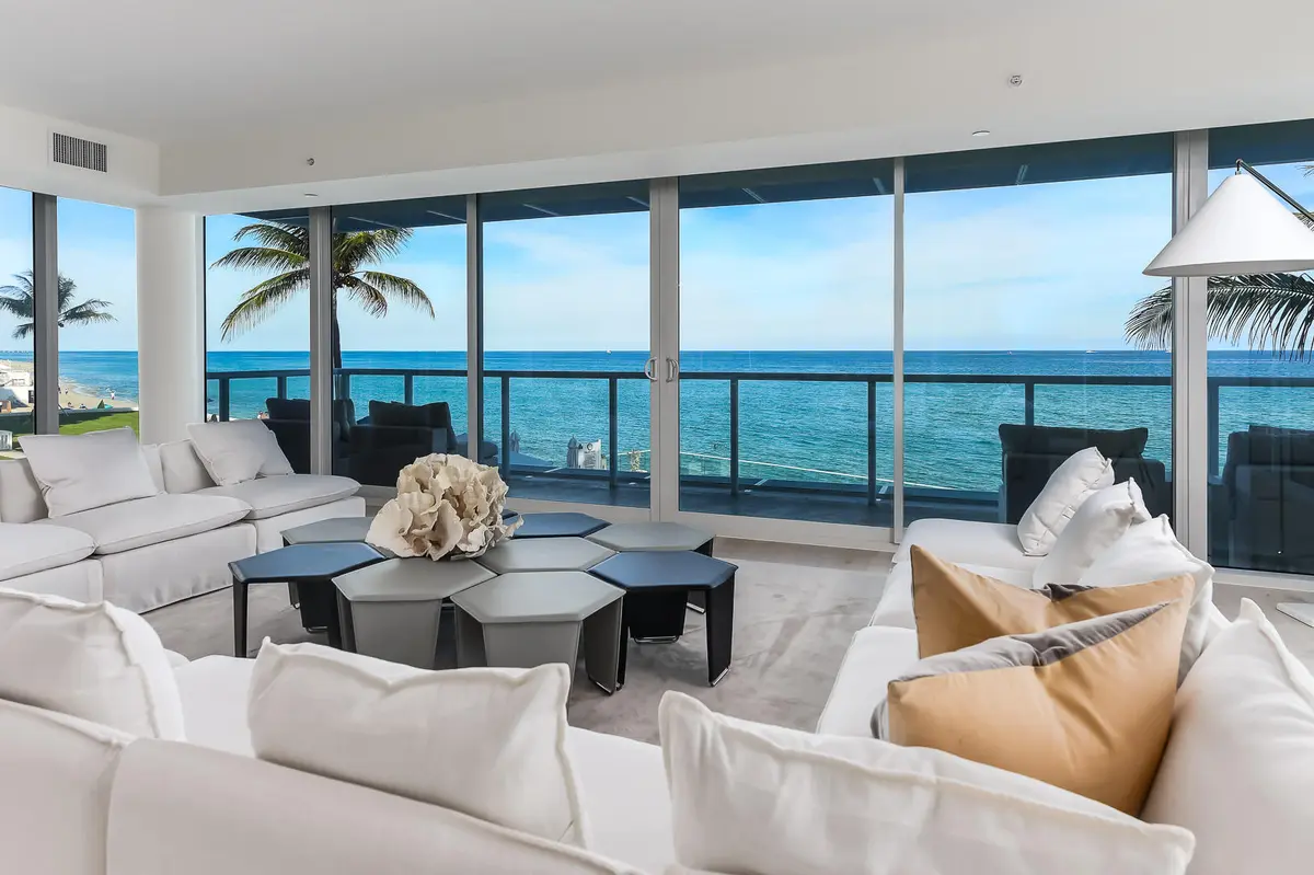 Living Room at 3550 S Ocean Boulevard 2a, Palm Beach