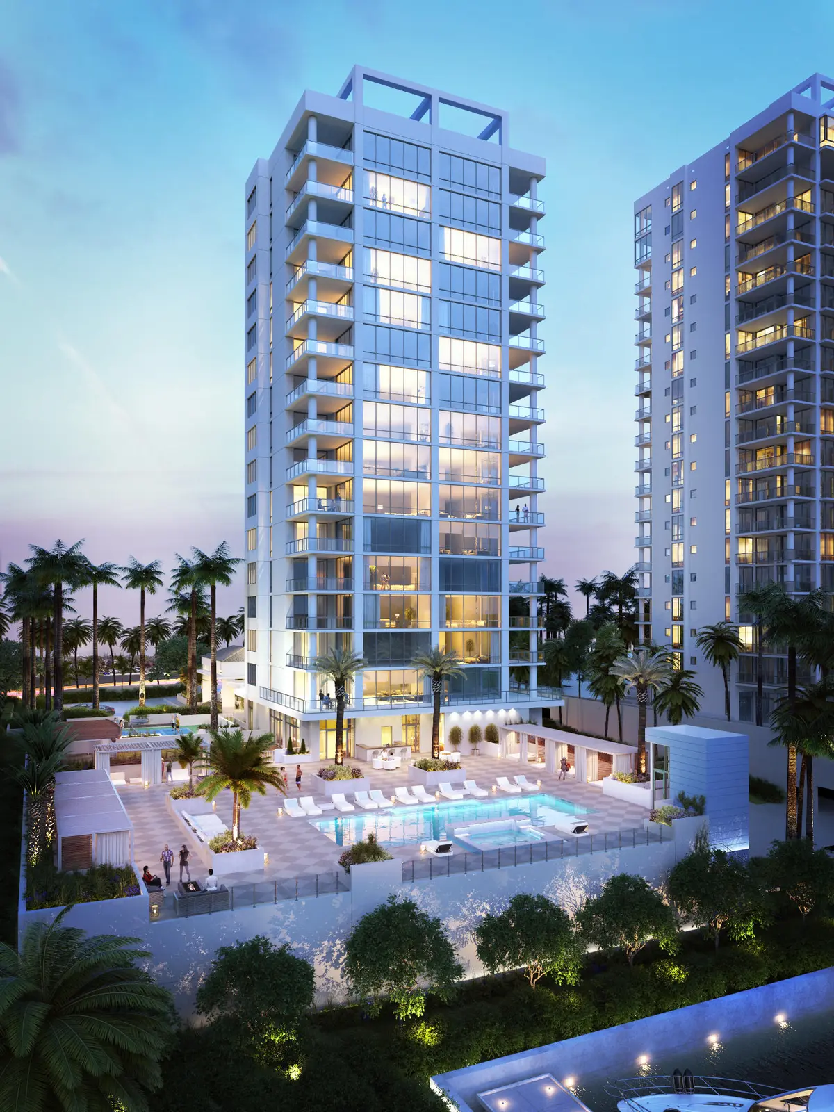 WaterClubTower3_Cam2_Night_011518 at 3 Water Club Way 802, North Palm Beach