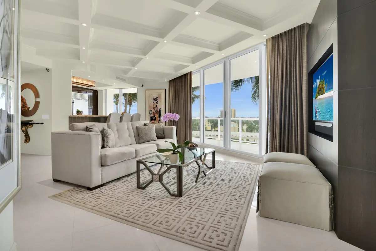 Living Room at 2700 N Ocean Drive 206b, Singer Island