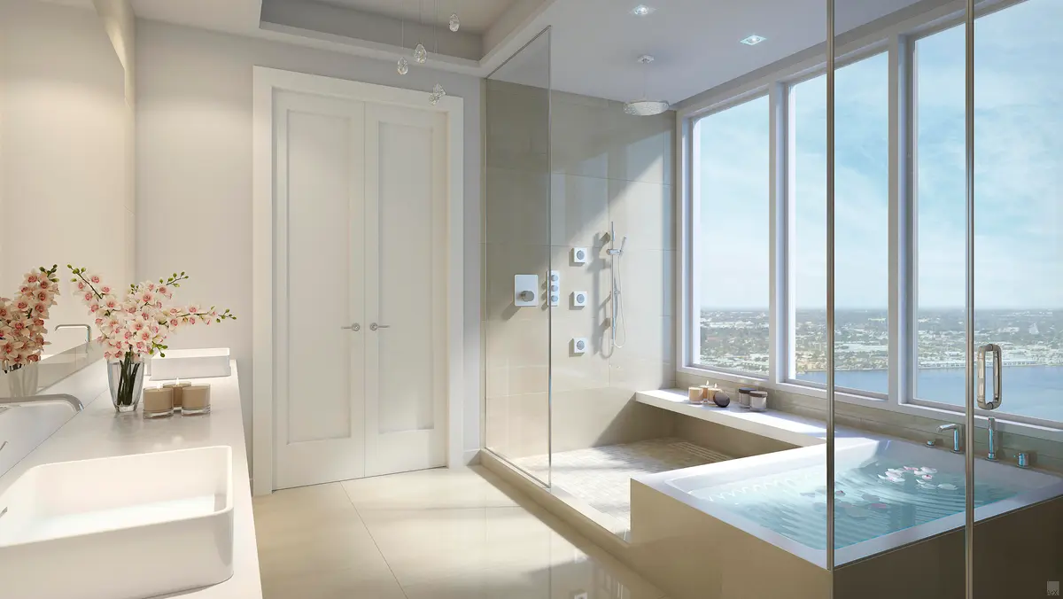 Master Bath at 5000 N Ocean Drive 301, Singer Island