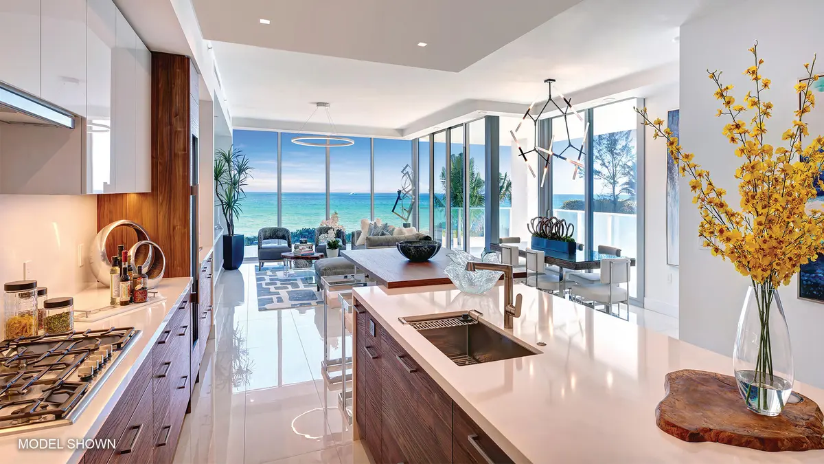 Seabreeze South-Kitchen-GreatRoom at 5000 N Ocean Drive 301, Singer Island