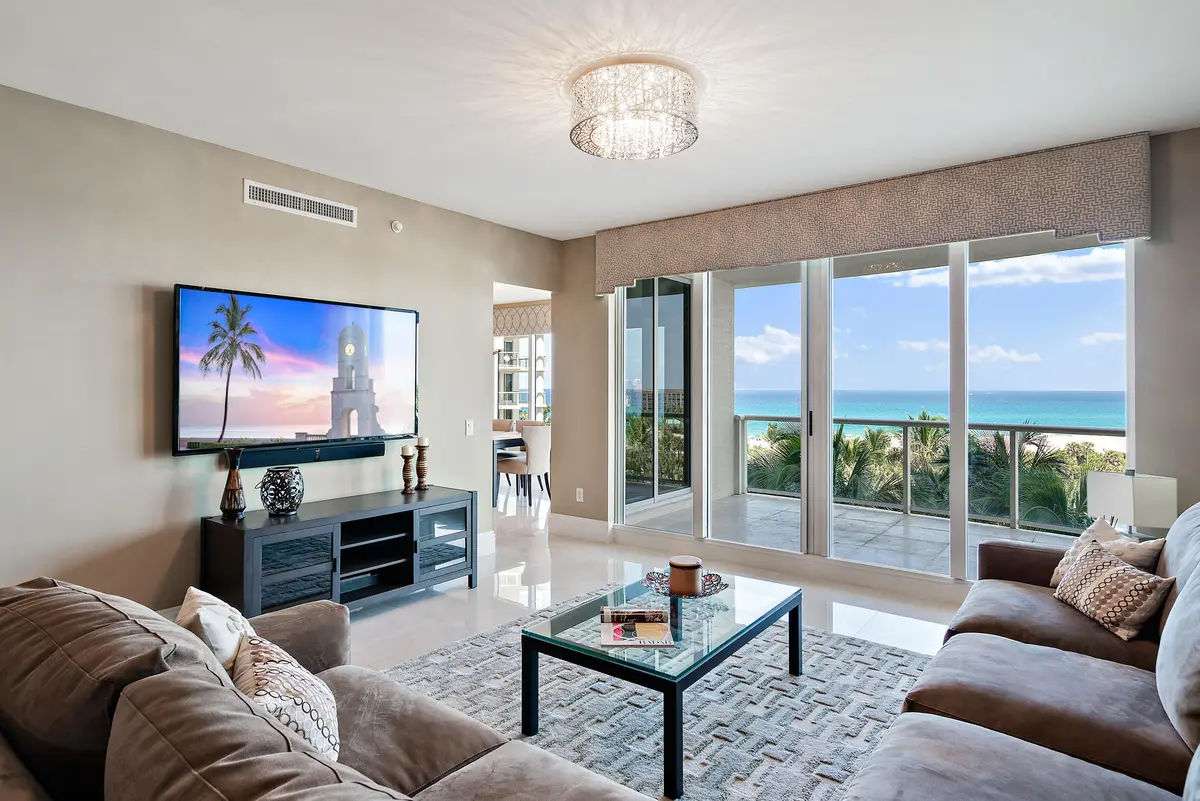 Living Room at 2700 N Ocean Drive 502-B, Singer Island