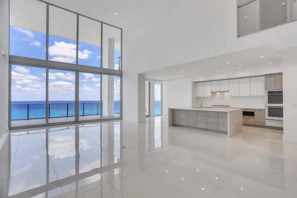 Great Room and Kitchen at 5000 N Ocean Drive 1502, Singer Island