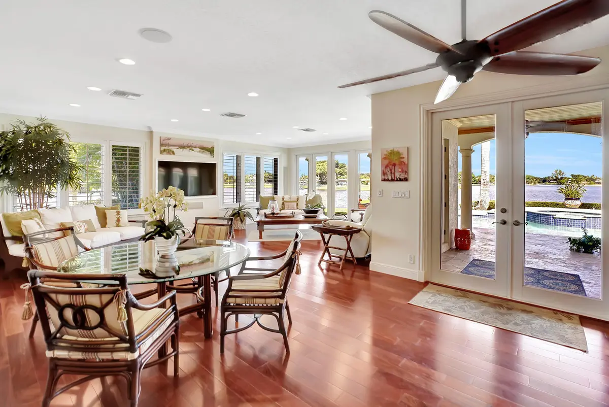 Great room with lake views at 315 Lake Eden Way, Delray Beach