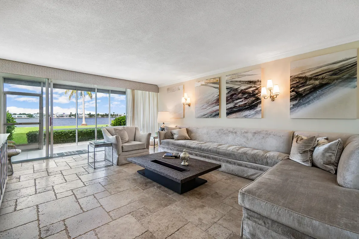 living room at 2170 Ibis Isle Road 2, Palm Beach