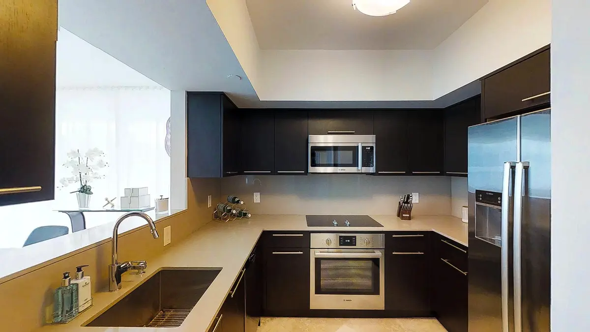 Kitchen at 2127 Brickell Avenue 504, Miami