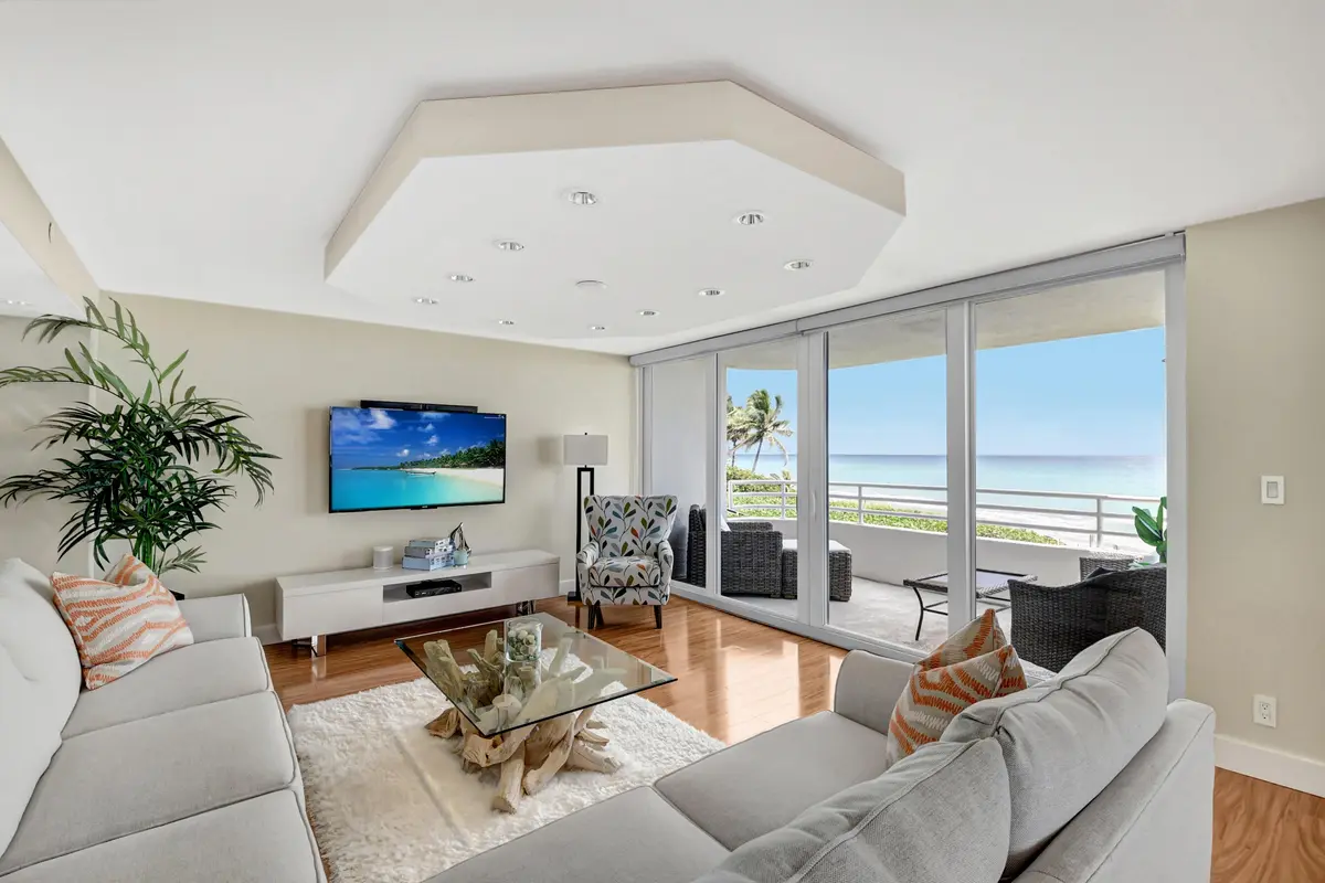 LIVING ROOM at 3407 S Ocean Boulevard 2a, Highland Beach