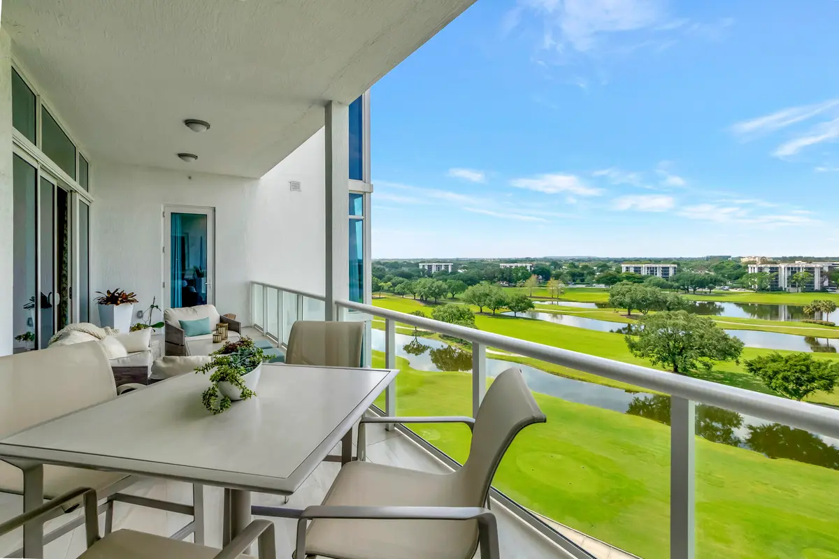 Terrace with Golf and Lake Views at 20155 Boca West Drive B802, Boca Raton