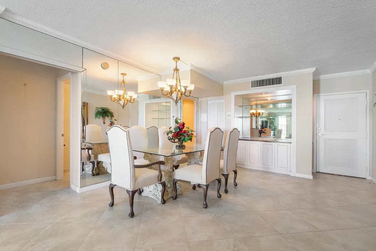 Dining Room w/ Dry Bar & STorage at 3450 S Ocean Boulevard 625, Palm Beach