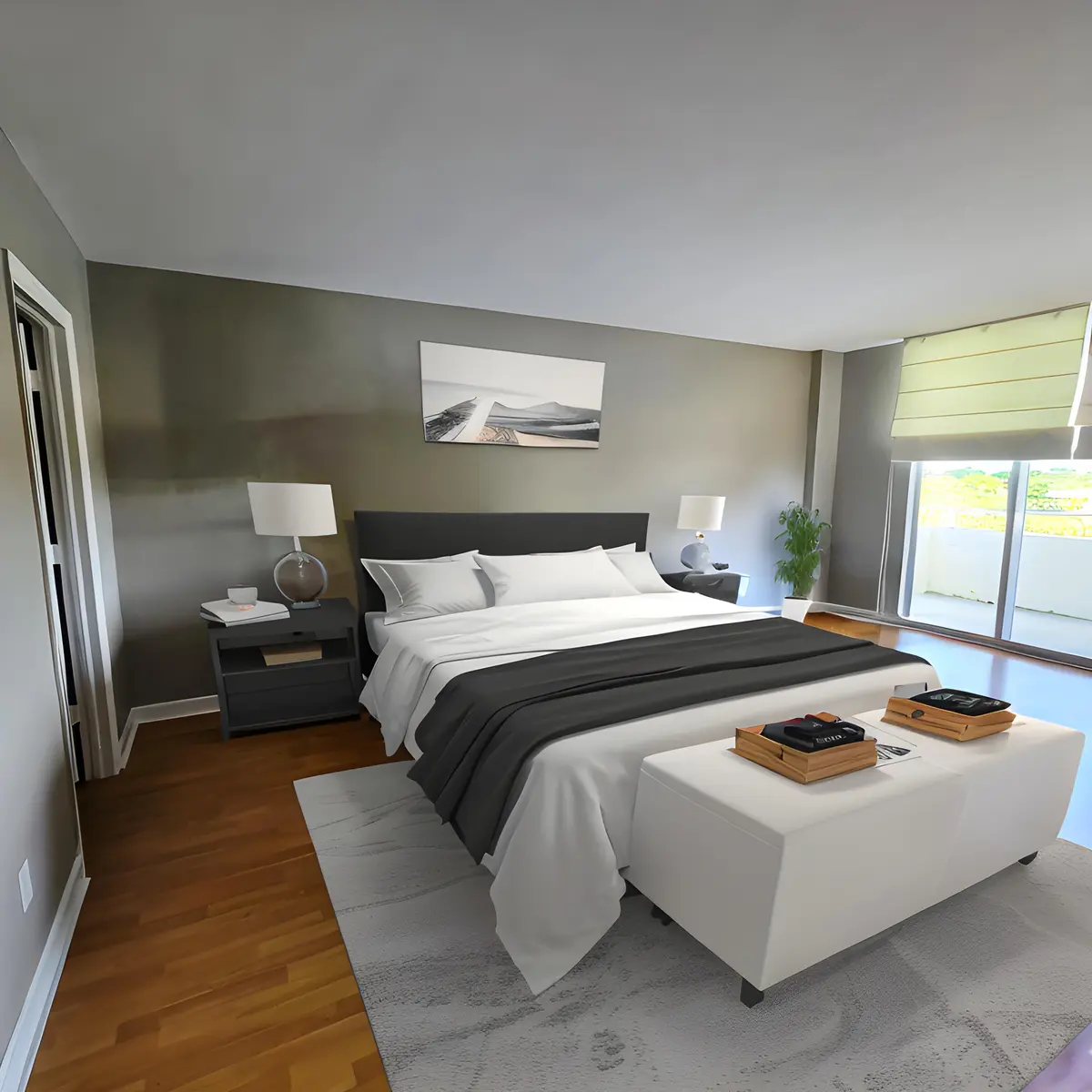 Master Bedroom at 5600 Collins Avenue 7-F, Miami Beach