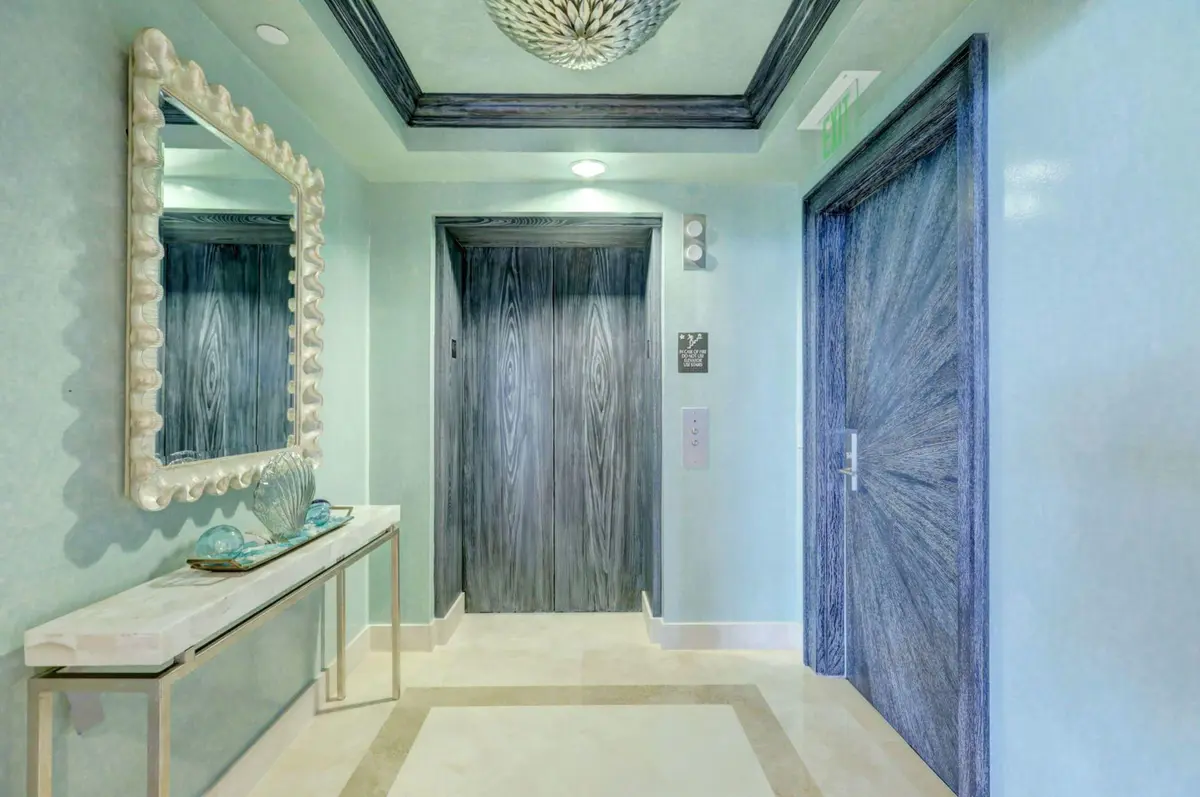 Private Elevator opens to Foyer at 3800 N Ocean Drive 453, Singer Island