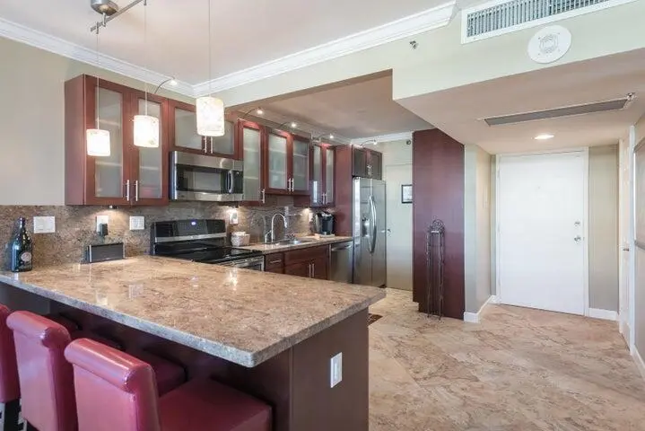 Turnkey kitchen at 100 Lincoln Road 1208, Miami Beach