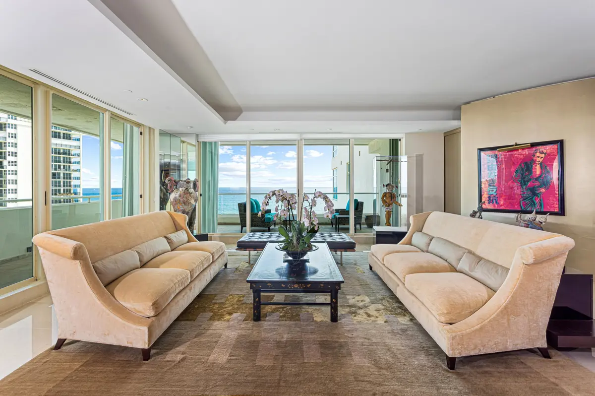 LIVING ROOM at 2494 S Ocean Boulevard J7, Boca Raton