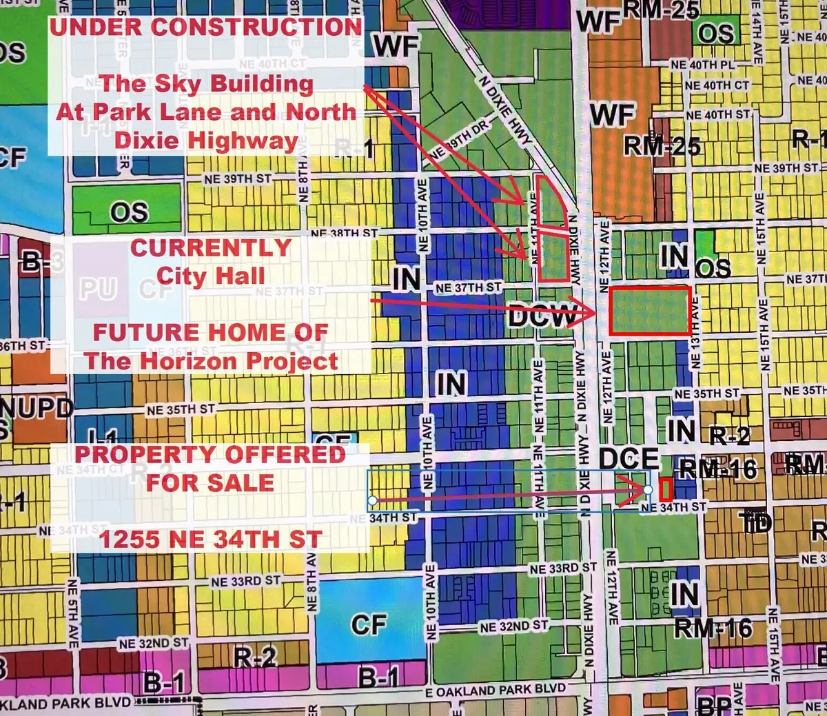 ZONING MAP at 1255 NE 34 Street, Oakland Park
