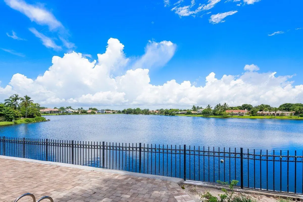 Back patio view at 17654 Bocaire Way, Boca Raton