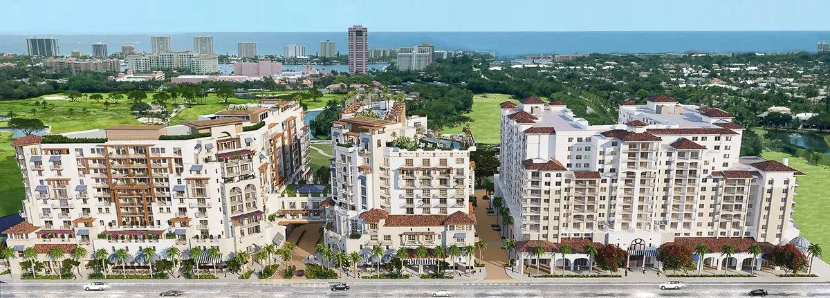 Aerial Rendering Close-Up at 105 E Camino Real 912, Boca Raton