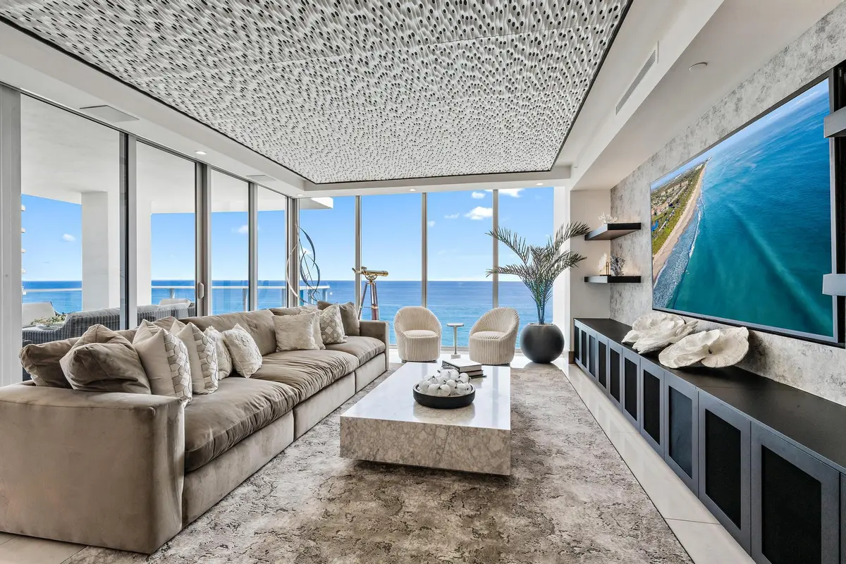 Great Room~Living Area at 5000 N Ocean Drive 1601, Singer Island