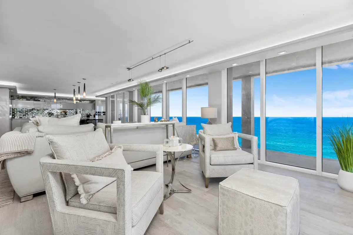 Living Room at 2800 S Ocean Boulevard 18-F, Boca Raton