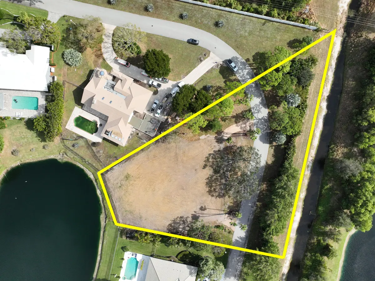Aerial with Lot Boundaries at 330 Glenwood Drive, Delray Beach