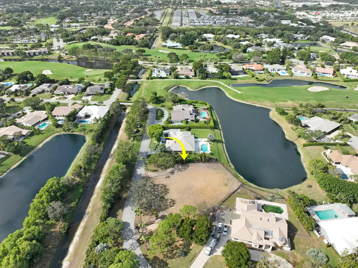 Aerial of Waterfront Land at 330 Glenwood Drive, Delray Beach