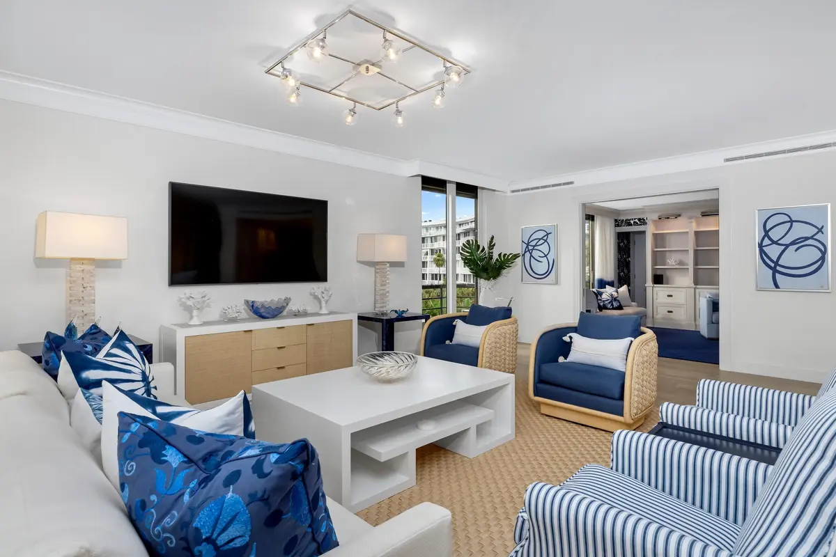 Living Room at 120 Sunset Avenue 3a, Palm Beach