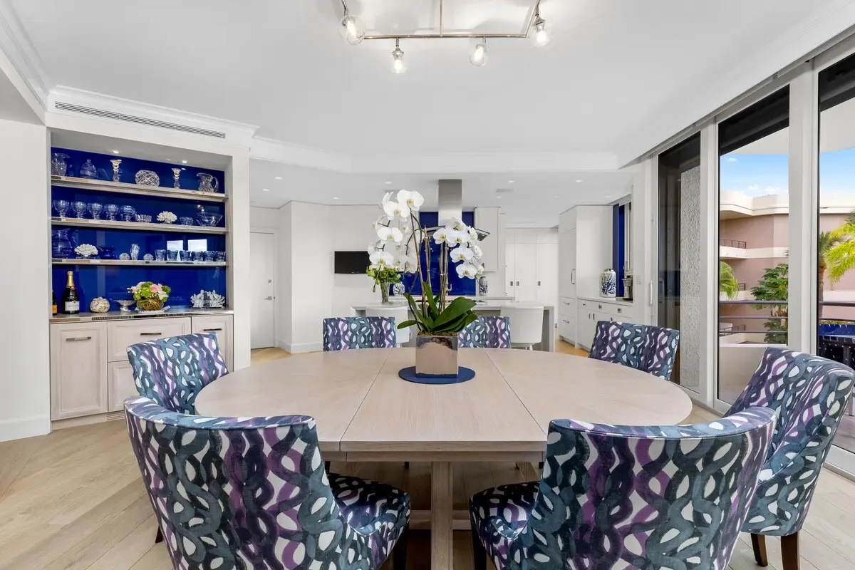 Dining Room at 120 Sunset Avenue 3a, Palm Beach