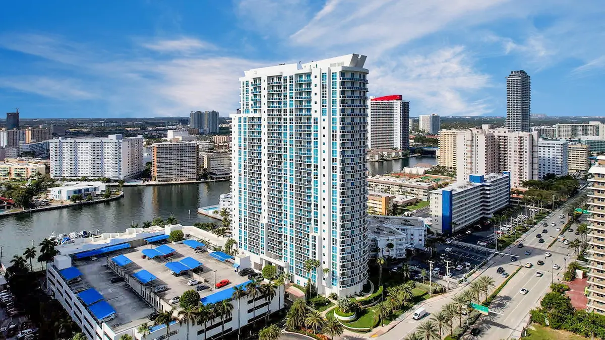 Aerial at 1945 S Ocean Drive 702, Hallandale Beach