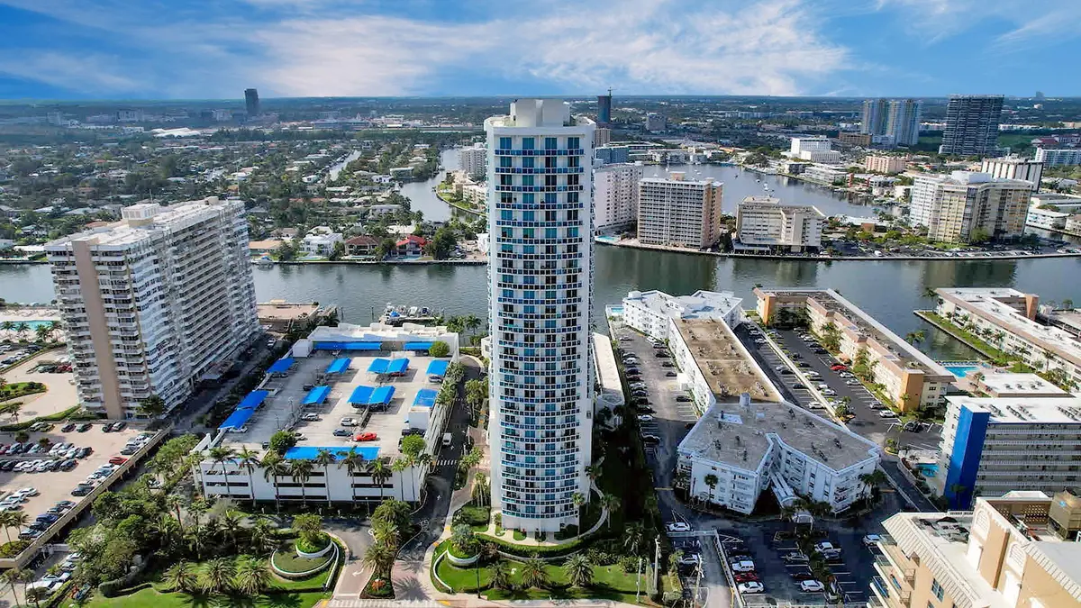 Aerial at 1945 S Ocean Drive 702, Hallandale Beach