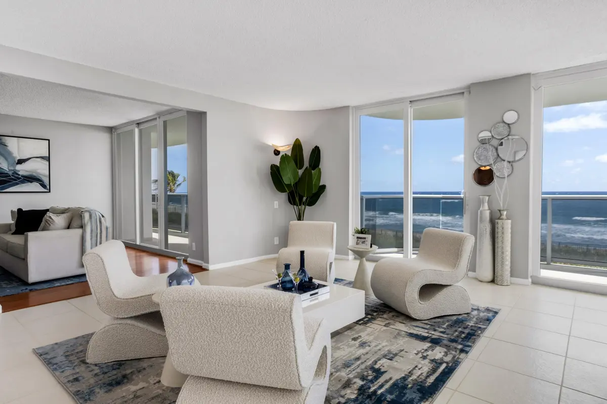 OCEANFRONT LIVING ROOM at 350 S Ocean Boulevard 1-A, Boca Raton