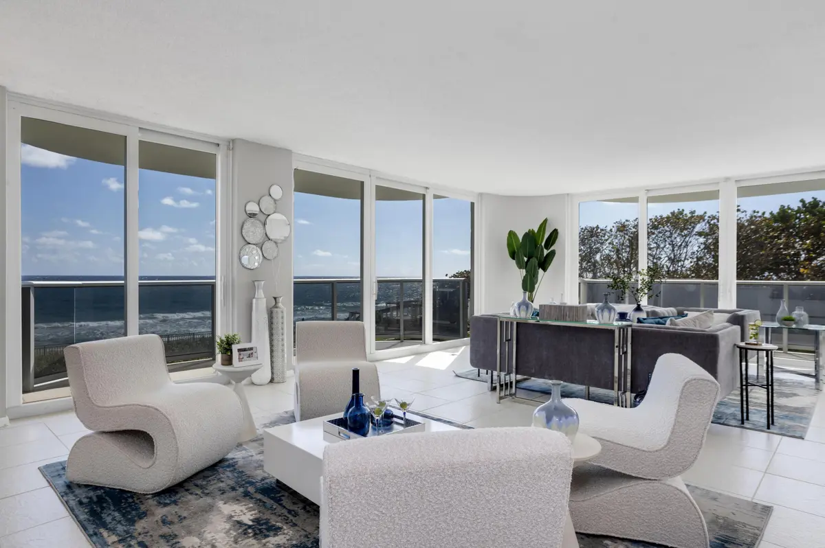 OCEANFRONT LIVING ROOM at 350 S Ocean Boulevard 1-A, Boca Raton