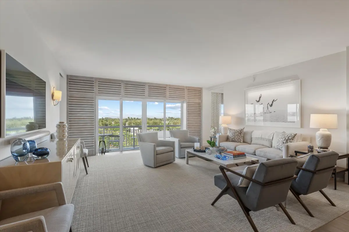 Living Room at 250 Bradley Place Ph 707, Palm Beach