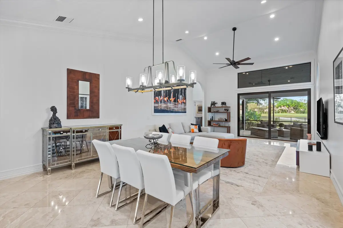Great Room with vaulted ceilings at 9445 E Fairway Terrace, West Palm Beach