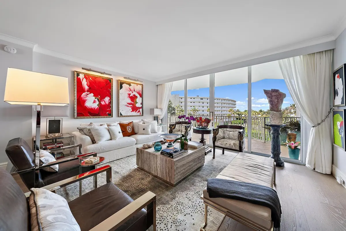 Living Room at 2500 S Ocean Boulevard 1 D 2, Palm Beach