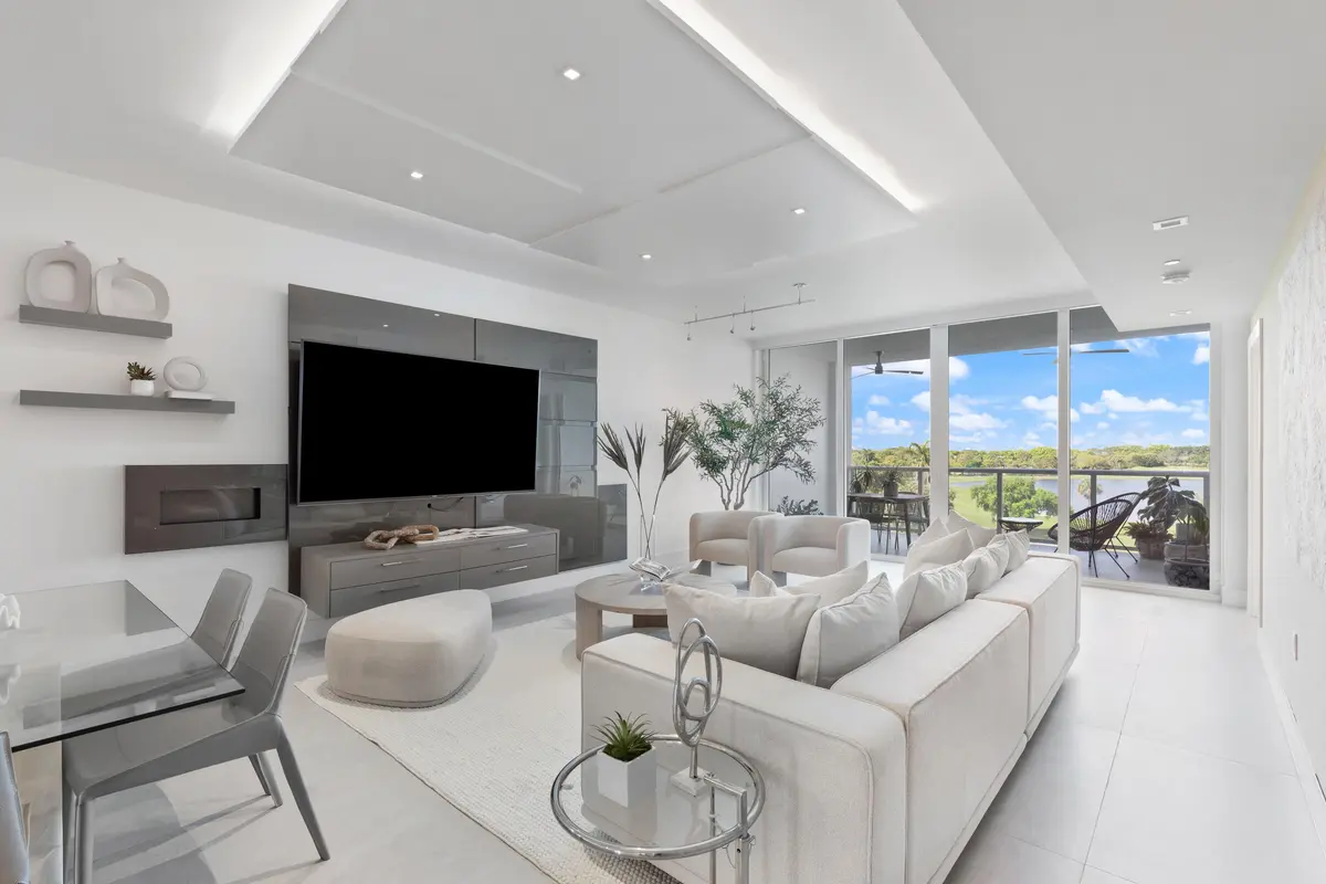 LIVING ROOM LAKE AND GOLF VIEW at 20155 Boca West Drive C405, Boca Raton