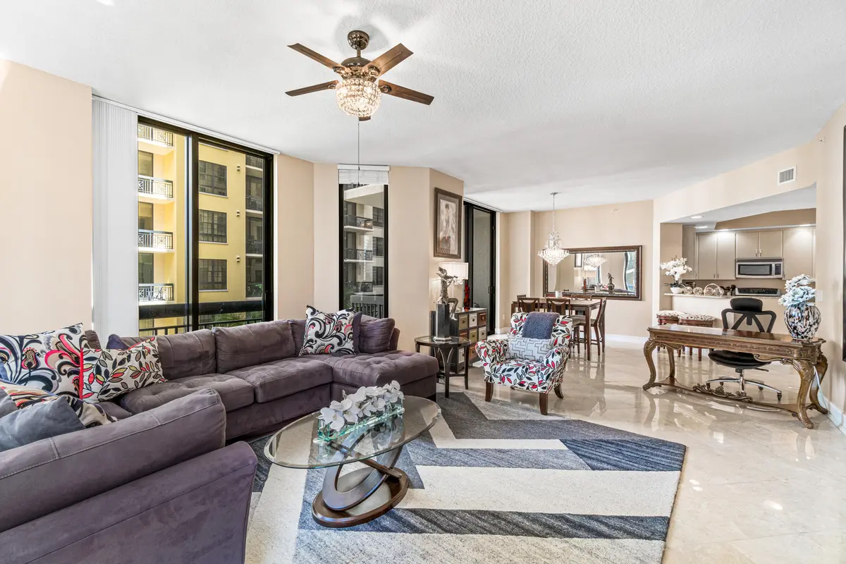 Living Room w/ Sunset Views at 701 S Olive Avenue 715, West Palm Beach