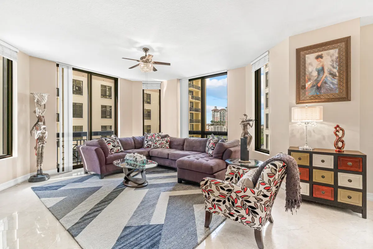 Corner Residence Living Room at 701 S Olive Avenue 715, West Palm Beach