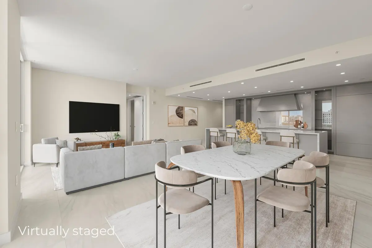 Living and dining at 220 SE Mizner Boulevard 610, Boca Raton
