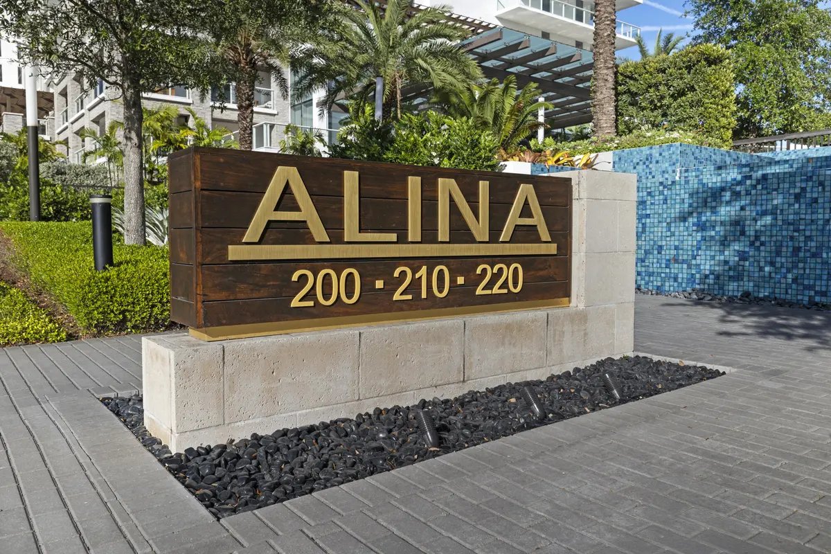 Alina sign at 220 SE Mizner Boulevard 610, Boca Raton